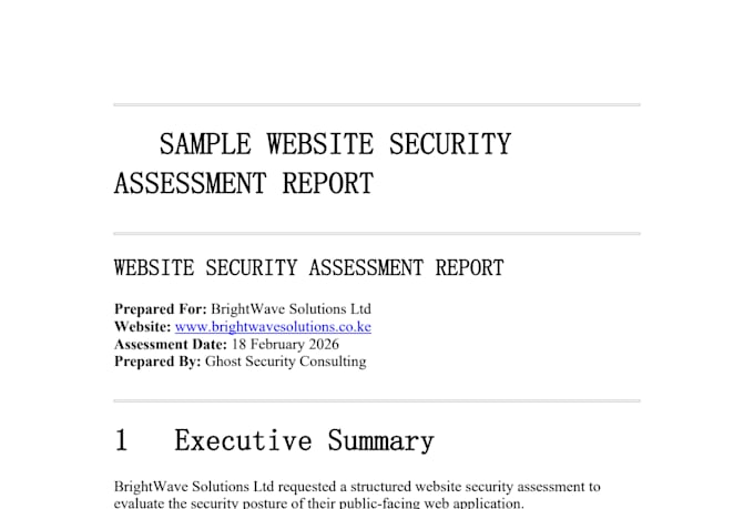 perform a web application security test and deliver a detailed report